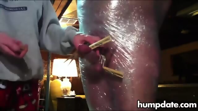 All Tied Up Guy Gets Nice Handjob