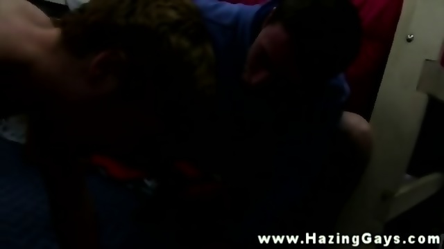 Straight College Guy Sucking For His Initiation