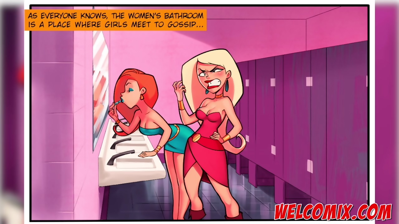 Gossip In The Bathroom - College Perverts Cartoons - EPORNER