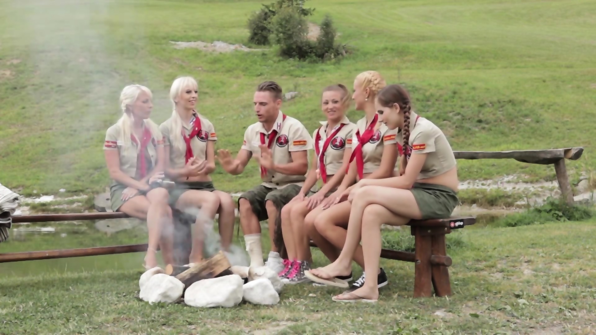 Bunch Of Girl Scouts Having A Lesson In Sexual Intercourse - Cherry Potter 