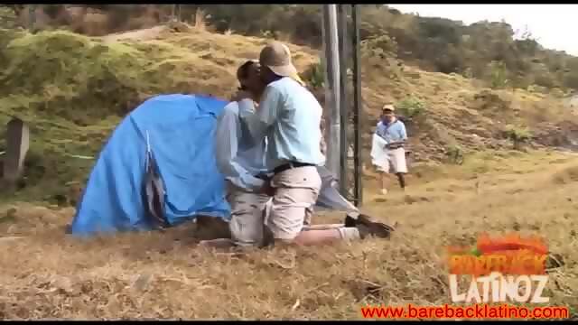 Young Latinos Bareback Assfucking Outdoor