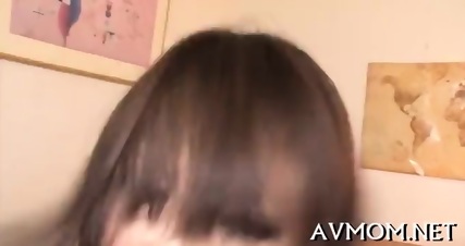 Long Hairy Asian Deepthroat Action