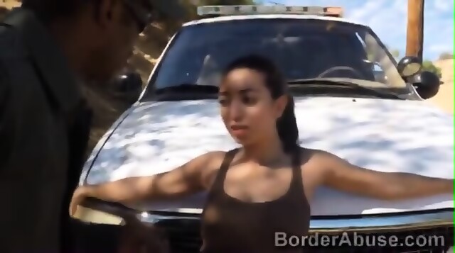 Hot Latin Booty Caught In The Border By Horny Officer