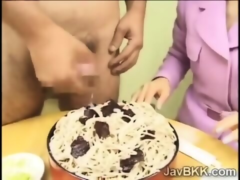 Eating Cum On Japanese Food - Petite Japan Babe Loves To Eat Semen With Her Food - EPORNER