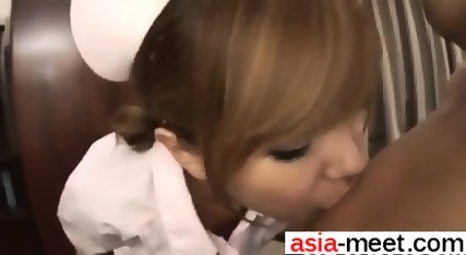 Fuck From  - Aya Nurse Gets Cum In Mouth