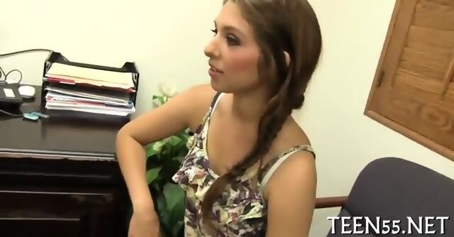 Busty Teen Serves Mature Cock