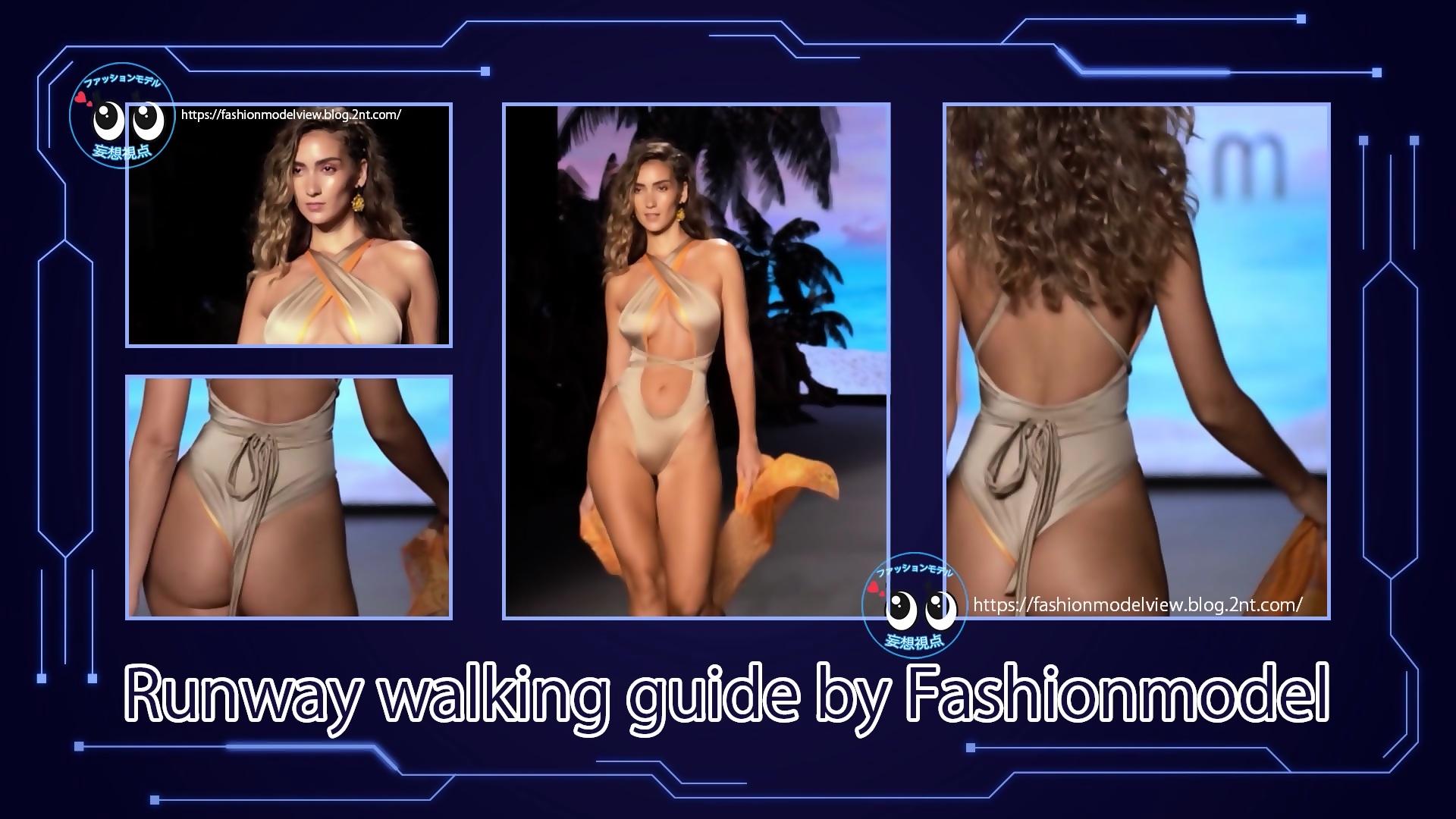 Miami Swim Bikini Fashionshow Runway Walking Guide Slow Motion