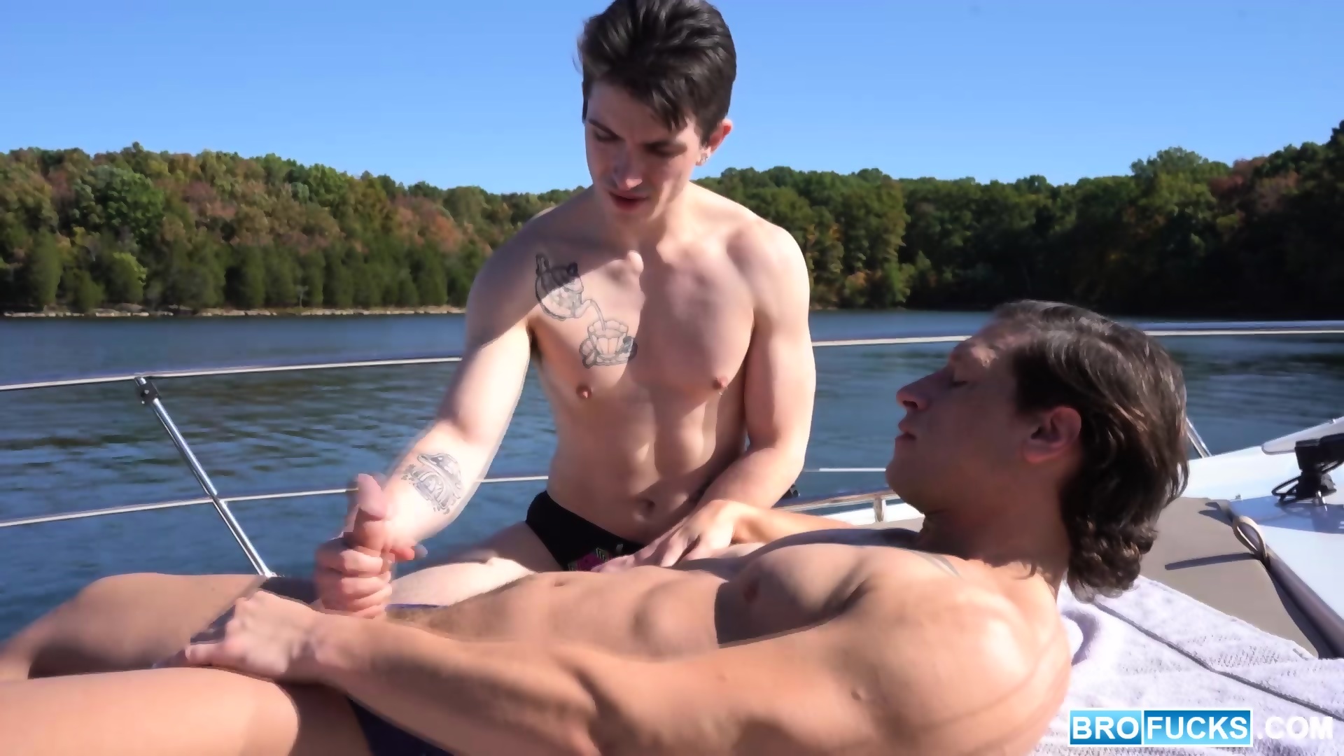 Two Extremely Hot Gay Hunks Having Raw Sex On Boat! picture