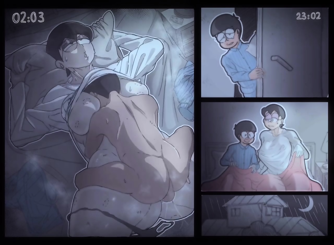 Sex In Bed In A Rainy Night - Doraemon: Rainy Night With My Mom - EPORNER