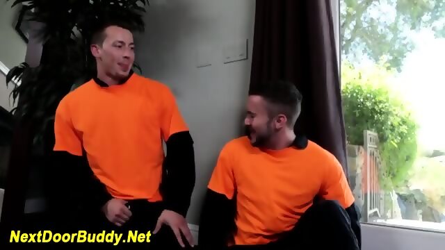 Brawny Athlete Cum Soaked