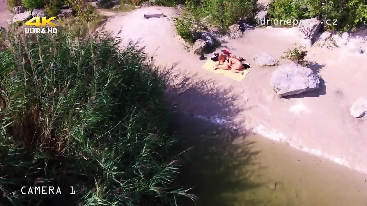 Nude Beach Sex, Voyeurs Video Taken By A Drone photo