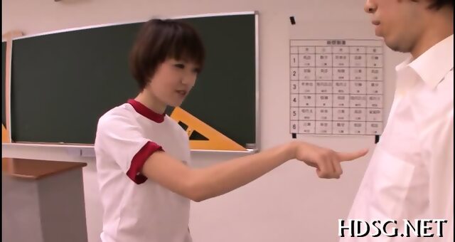 Asian schoolgirl finger fucking action