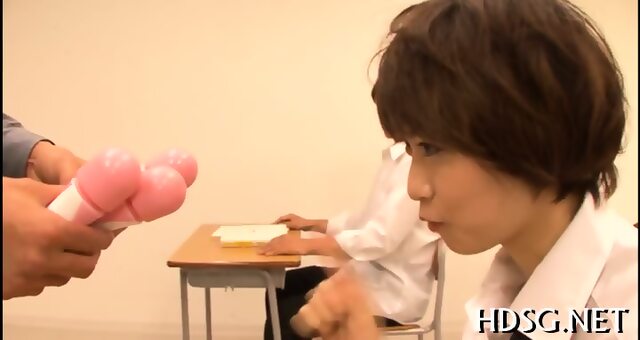 Schoolgirl enjoys the taste of cock